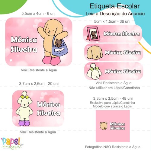 Etiqueta Escolar - Bobbie Goods - 122unid