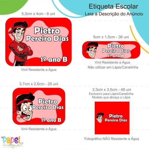 Etiqueta Escolar - Enaldinho 122unid