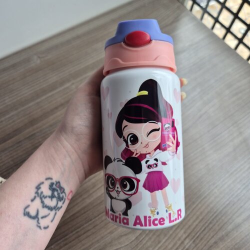 Garrafa Squeeze Infantil - Luluca - 500ml Aluminio