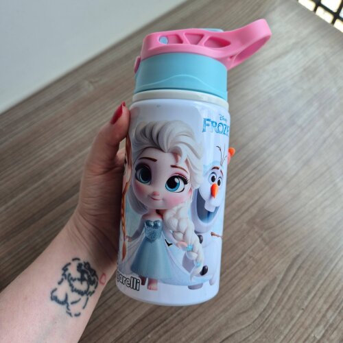 Garrafa Squeeze Infantil - Frozen Cute - 500ml Alumínio