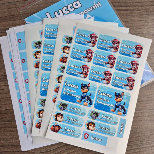Etiqueta Escolar - Patrulha Canina Heróis - 122unid