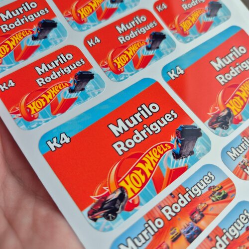 Etiqueta Escolar - Hotwheels - 122unid