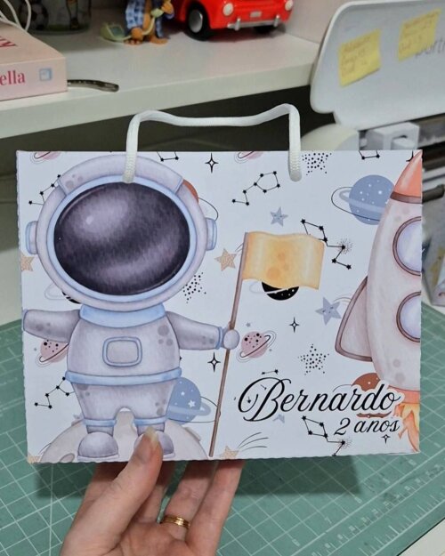 Sacolinha Personalizada - Lembrancinha Infantil - 18x14x6cm - Ast