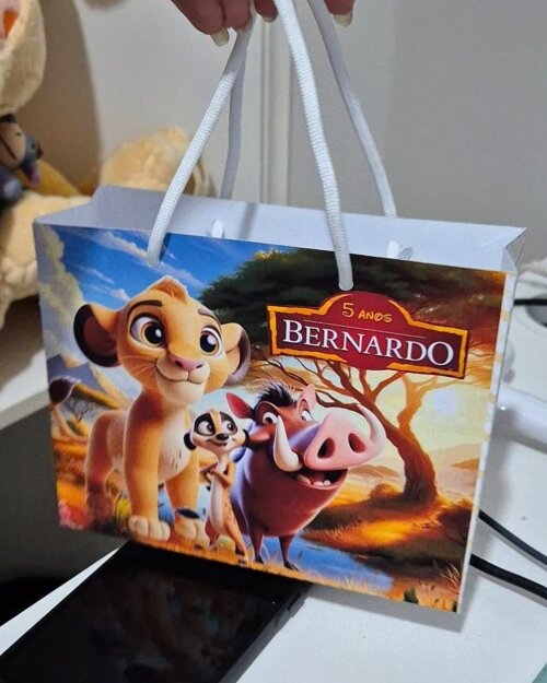 Sacolinha Personalizada - Lembrancinha Infantil - 18x14x6cm - O R