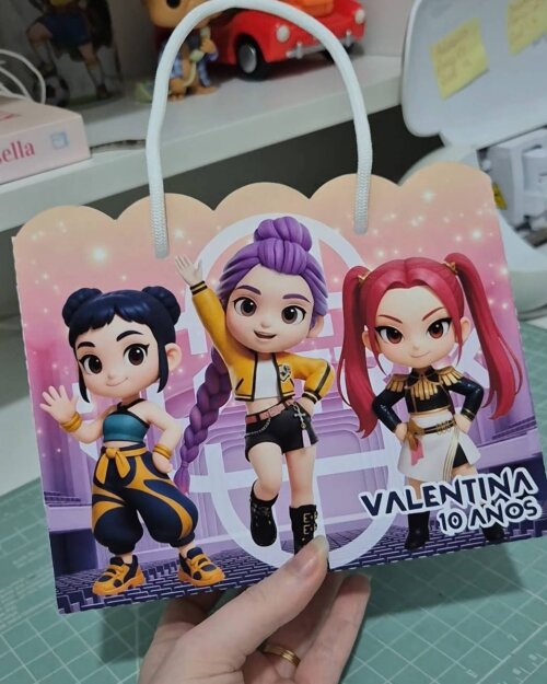 Sacolinha Personalizada - Lembrancinha Infantil - 18x14x6cm - Gue