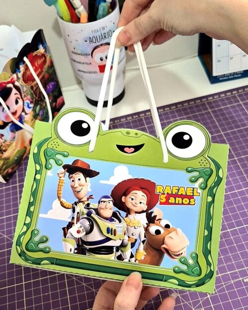 Sacolinha Personalizada - Lembrancinha Infantil - 18x14x6cm - Toy