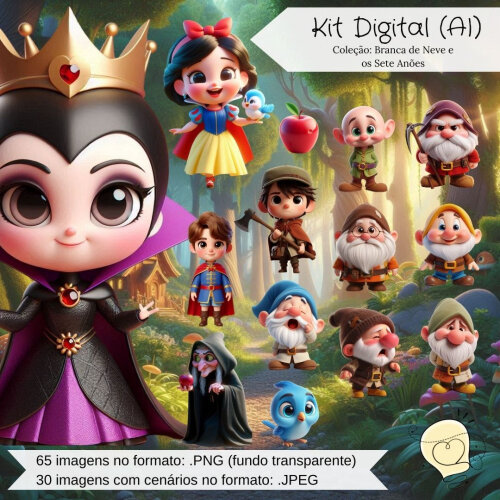 Kit Digital - Branca de Neve (ai) - Envio Imediato
