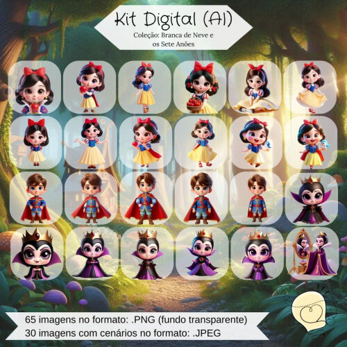 Kit Digital - Branca de Neve (ai) - Envio Imediato