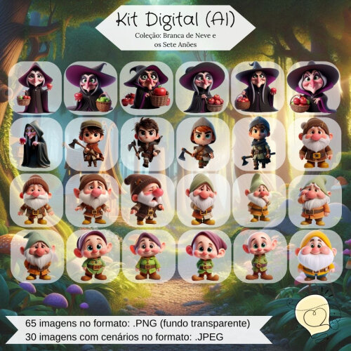 Kit Digital - Branca de Neve (ai) - Envio Imediato