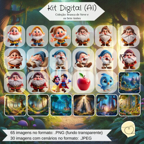 Kit Digital - Branca de Neve (ai) - Envio Imediato