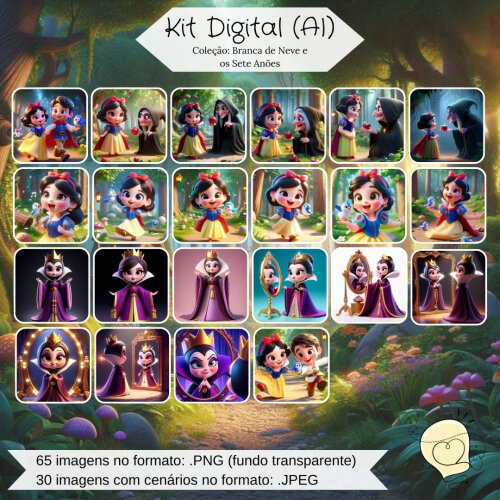 Kit Digital - Branca de Neve (ai) - Envio Imediato