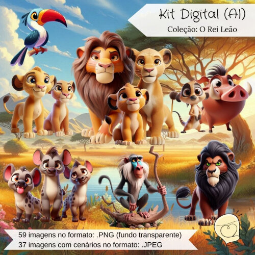 Kit Digital - O Rei Leão (ai) - Envio Imediato