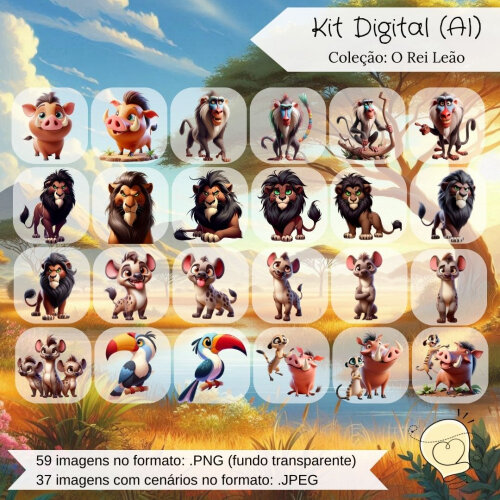 Kit Digital - O Rei Leão (ai) - Envio Imediato