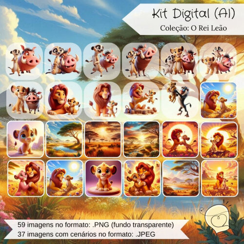 Kit Digital - O Rei Leão (ai) - Envio Imediato