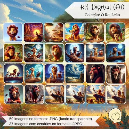 Kit Digital - O Rei Leão (ai) - Envio Imediato