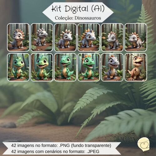 Kit Digital - Dinossauros (ai) - Envio Imediato