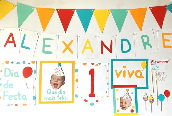 Decoração de Festa - Papelaria Rostinho e Colorida