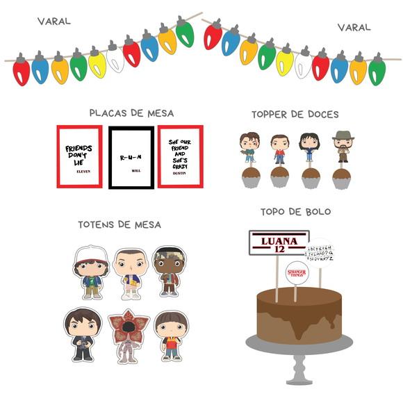 Decoração de Mesa - Festa Stranger Things Temporada 1