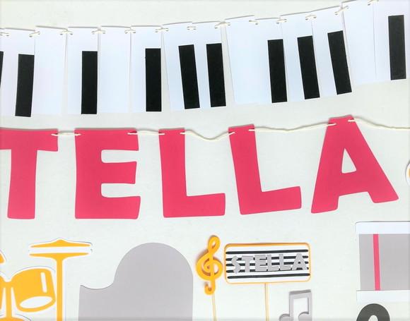 Decoração de Parede e Mesa - Festa Tema Musical