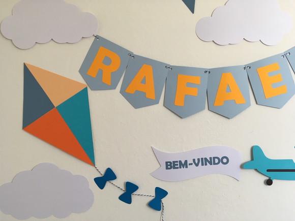 Decoração de Parede Festa Catavento Balão Pipa Aviador