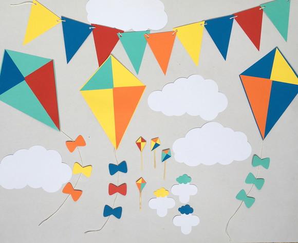 Decoração Festa Pipa e Nuvens - Kit Festa