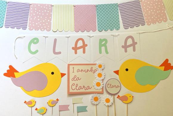 Decoração Kit Papelaria - Festa Passarinho