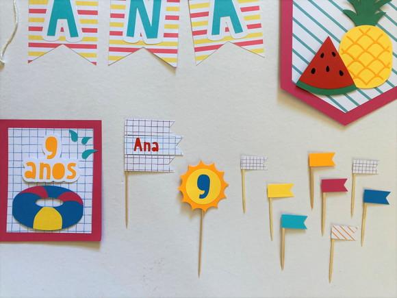 Decoração Papelaria para Festa Verão Tropical e Praia