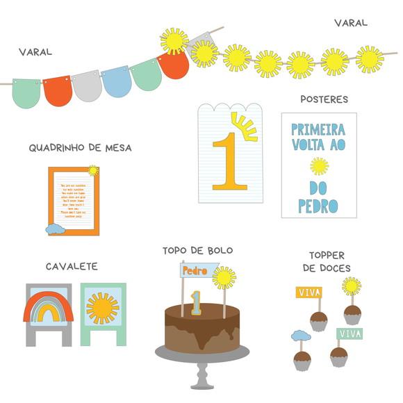Festa Papelaria - Raio de Sol / Solzinho (mod 3)