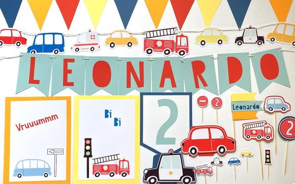 Kit Decoração - Festa Carrinhos / Carros /transporte (mod 1)