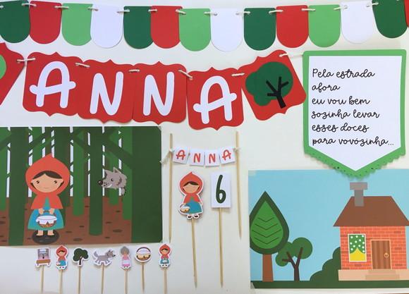 Kit Decoração - Festa Chapeuzinho Vermelho
