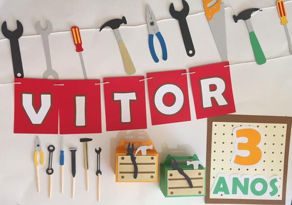 Kit Decoração - Festa Ferramentas / Construtor