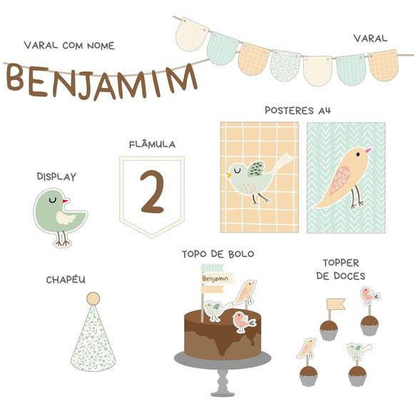Kit Decoração - Festa Passarinhos