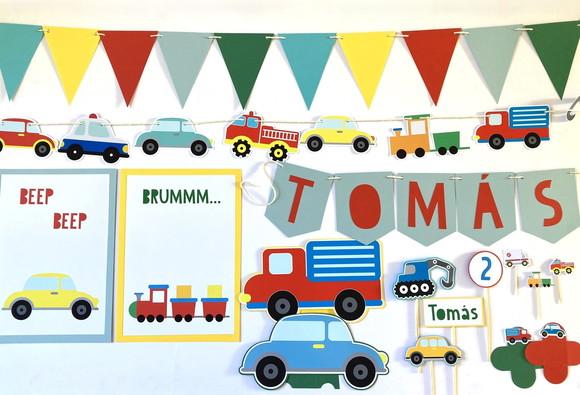 Kit Decoração - Festa Meios de Transporte (mod 10)