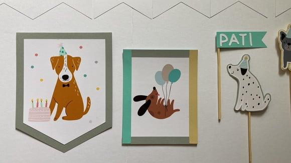 Kit Decoração de Festa - Tema Pet Cachorrinhos (mod 8)