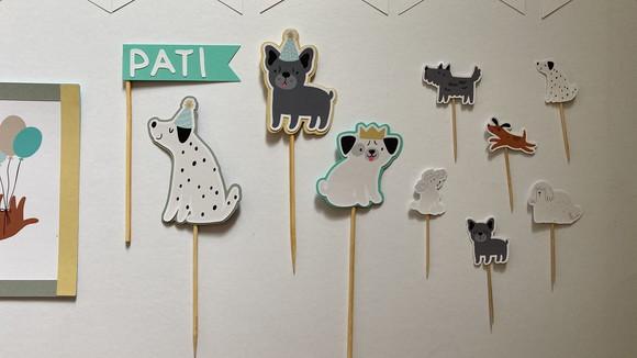 Kit Decoração de Festa - Tema Pet Cachorrinhos (mod 8)
