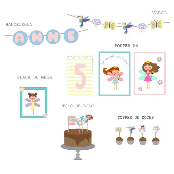 Kit Festa - Decoração Fadas e Floresta