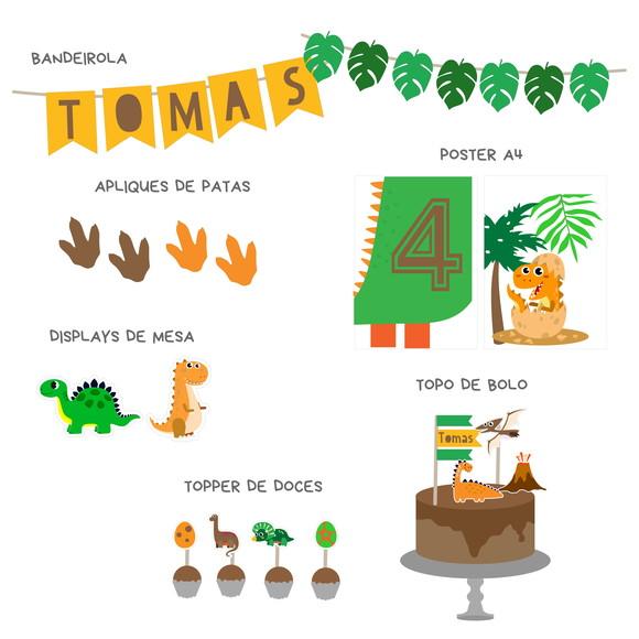 Kit Festa - Decoração Festa Dinossauros