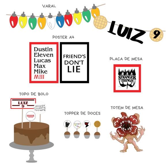 Kit Festa - Decoração Festa Stranger Things 4