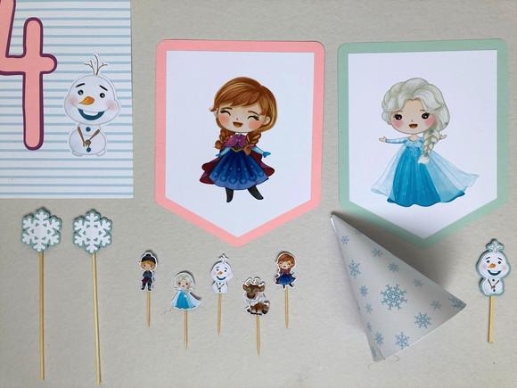 Kit Papelaria - Decoração Festa Frozen
