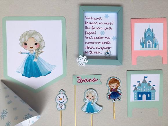 Kit Papelaria - Decoração Festa Frozen