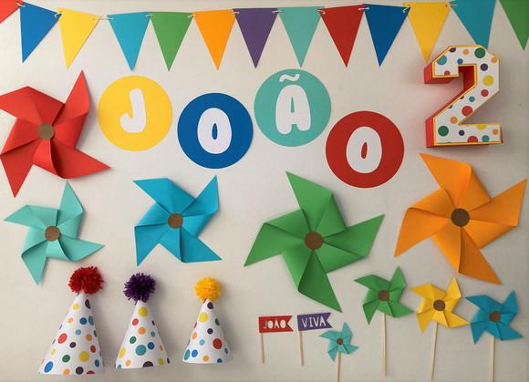 Kit Papelaria para Festa - Decoração Cata-ventos