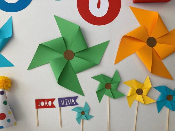 Kit Papelaria para Festa - Decoração Cata-ventos