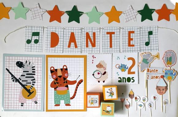 Papelaria para Festa - Decoração Animais Musicais