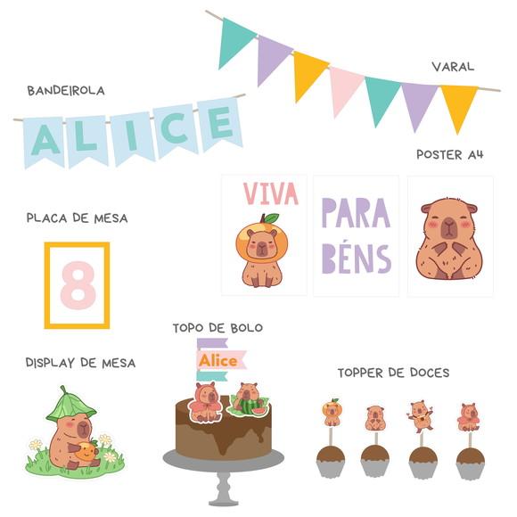 Papelaria para Festa - Decoração Festa Capivara