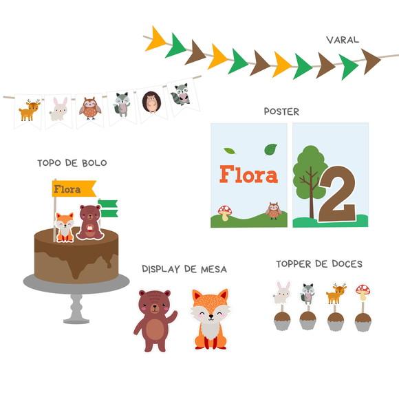 Papelaria para Festa - Festa Woodland - Animais do Bosque