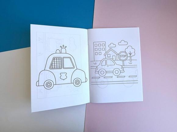 Revistinha de Colorir com Giz Meios de Transporte Tam 21x14