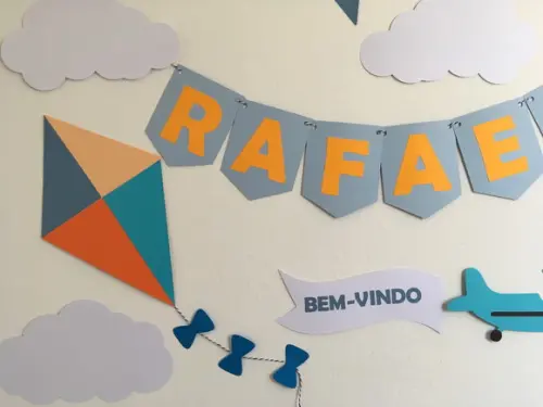 Decoração de Parede Festa Catavento Balão Pipa Aviador