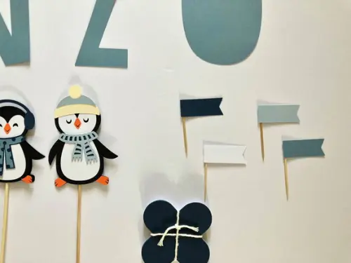 Decoração Festa Pinguim - Kit Festa Papelaria Pinguim Azul