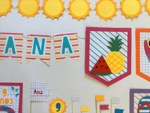 Decoração Papelaria para Festa Verão Tropical e Praia