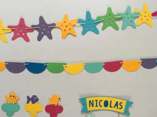 Festa Fundo do Mar - Decoração de Parede e Mesa